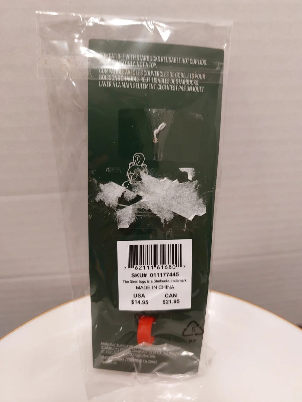 Starbucks Bear Keychain Charm - Red Apron